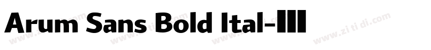 Arum Sans Bold Ital字体转换